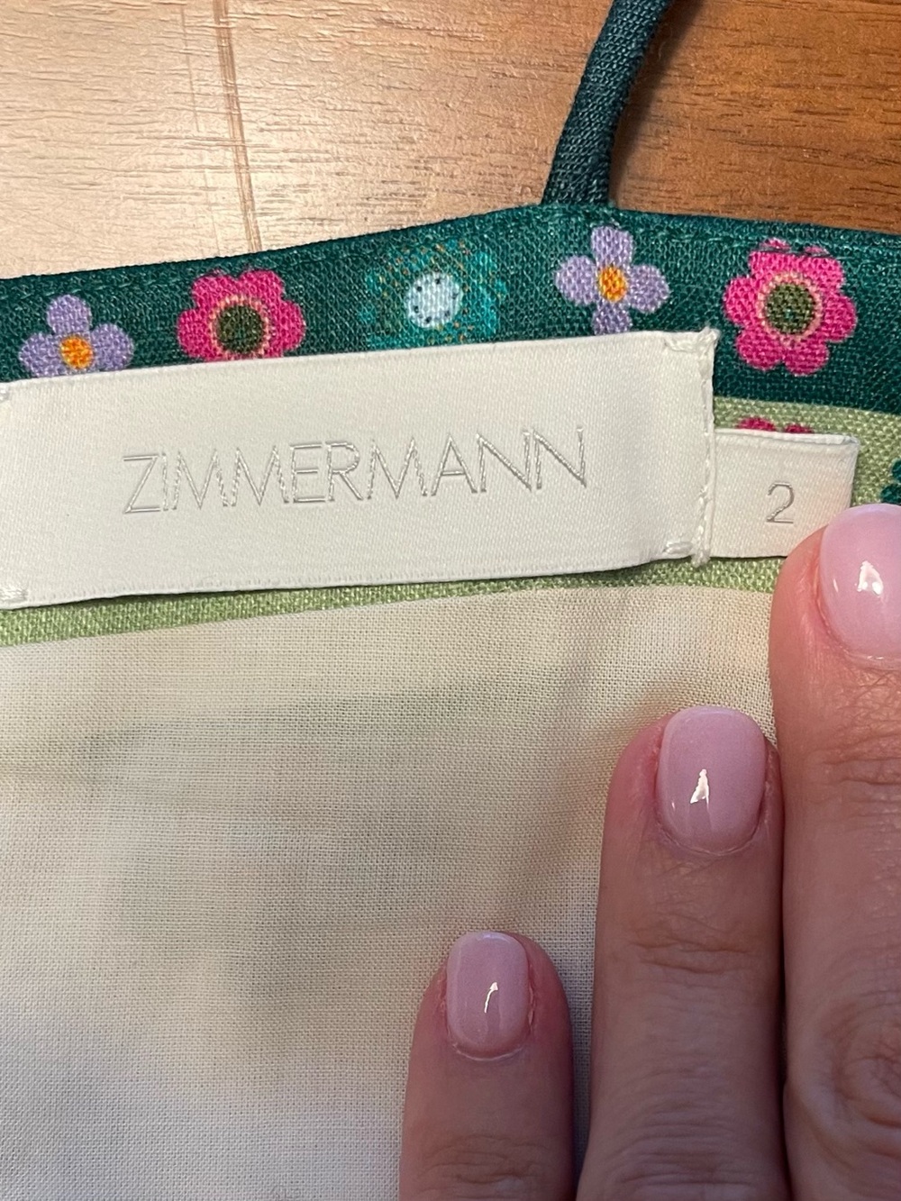 Zimmerman Floral Peplum Tie-Strap Top in White with Multicolor Blooms - Picture 9 of 16